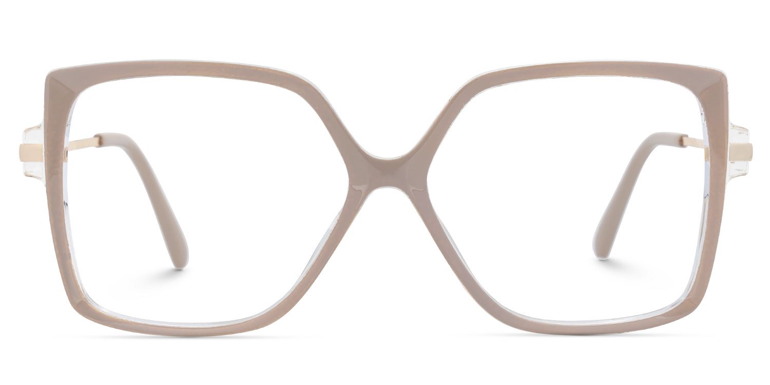 Faisal - Square Pink Eyeglasses | Vooglam Angle View