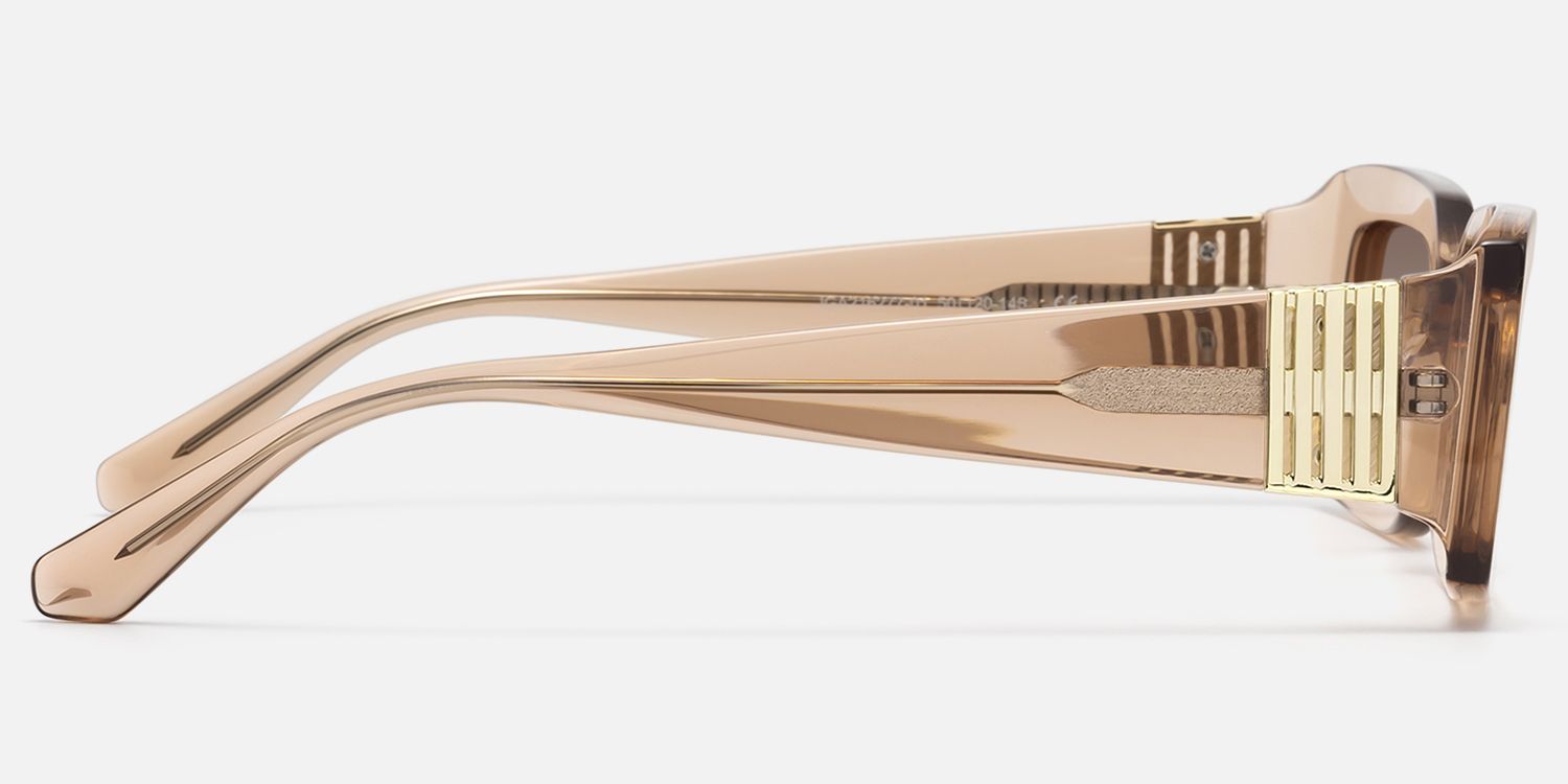 Aurelia - Champagne Gradient Brown Sunglasses | Vooglam Side View