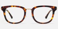 Silenzio - Square Tortoise Eyeglasses | Vooglam Angle View