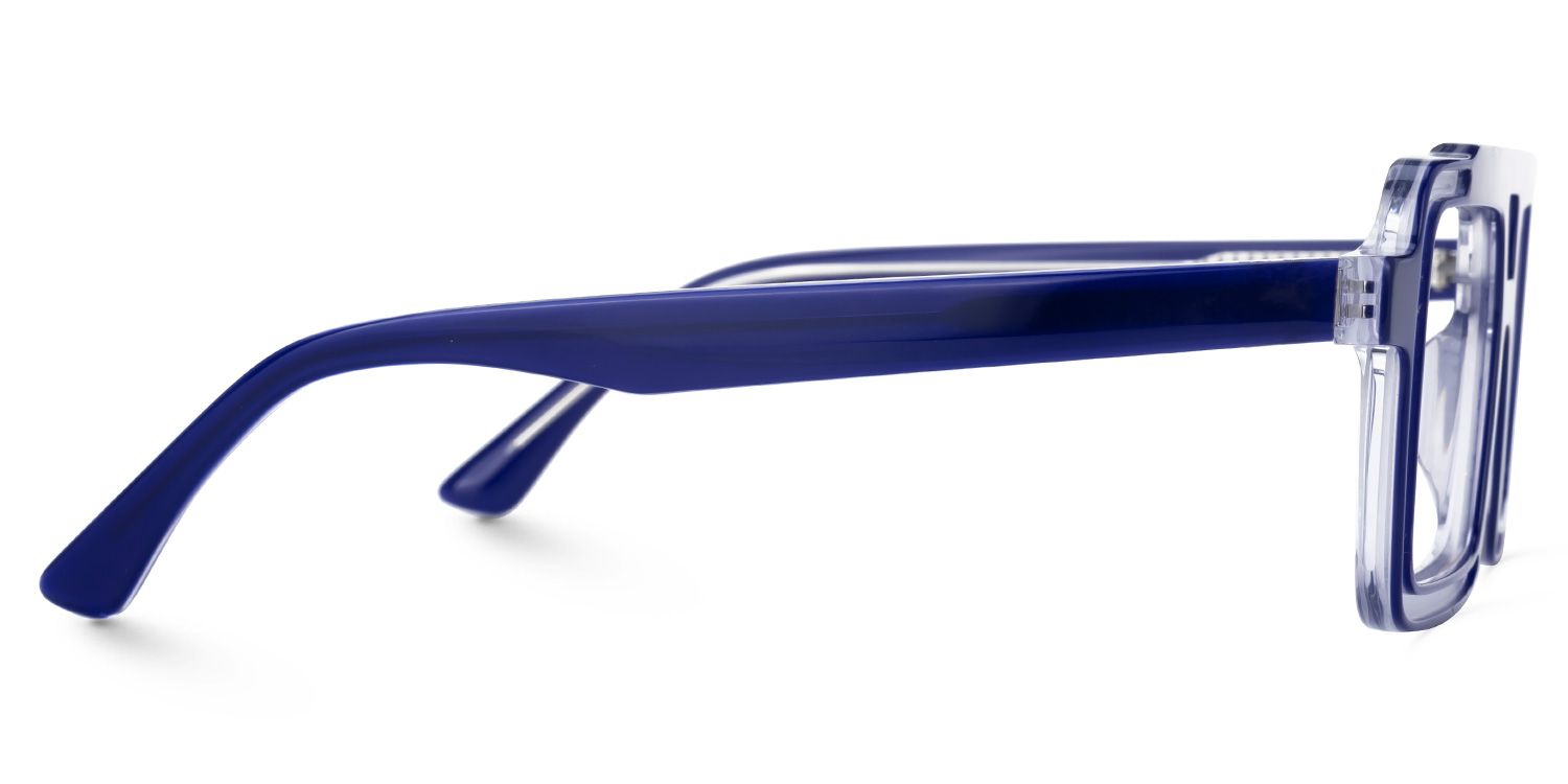Elkanah - Aviator Blue Eyeglasses by Vooglam - Product View 4
