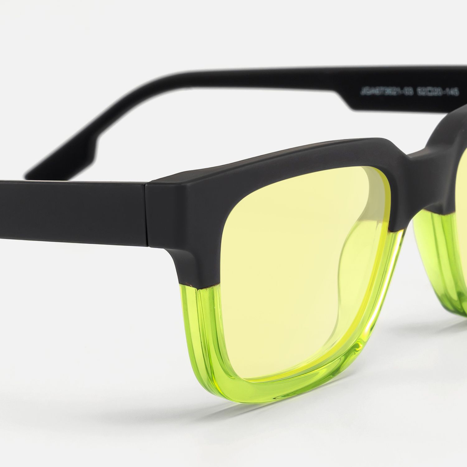 Strobe - Yellow Tint Lime Green Rave Sunglasses | Vooglam Design Details