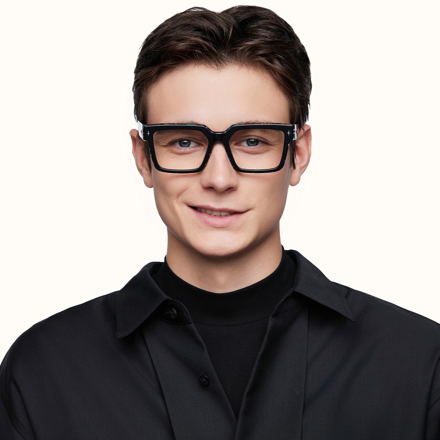 Havok - Rectangle Black Eyeglasses - 2