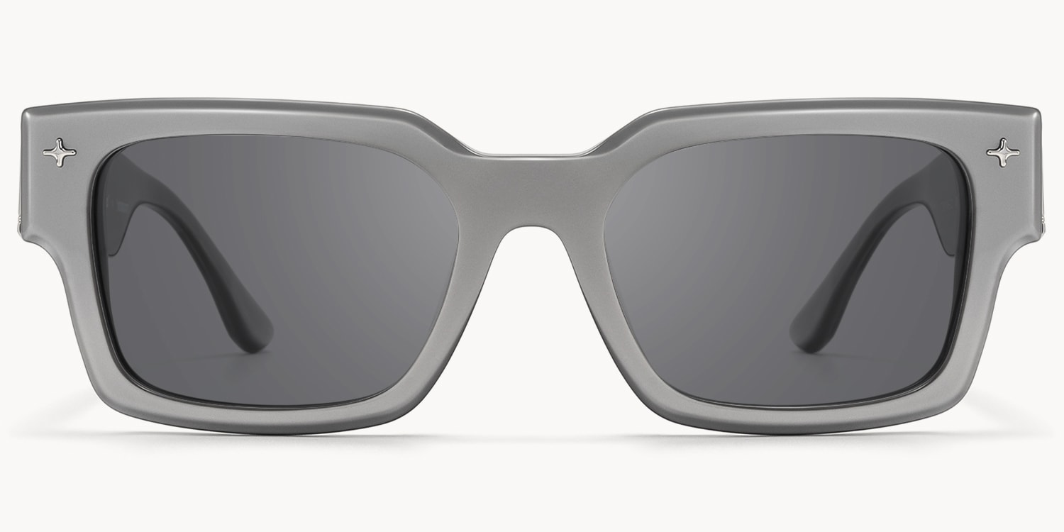 The Programmer - Rectangle Silver Sunglasses - 1