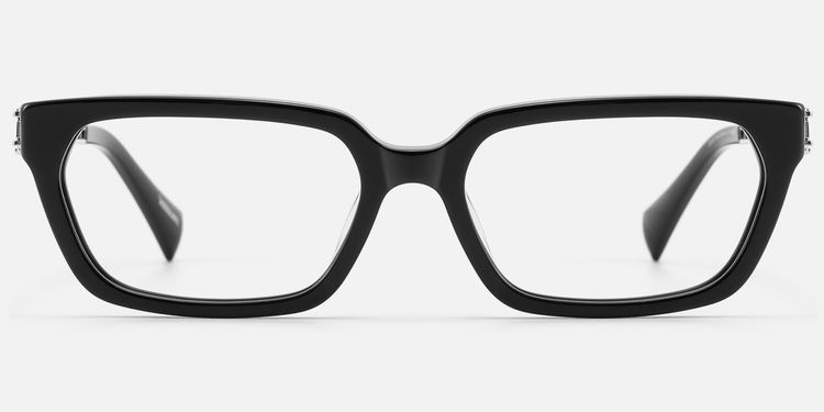 Scarpa - Black Double Wire Acetate Glasses | Vooglam