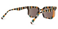 Abetzi - Rectangle Brown Sunglasses - 4