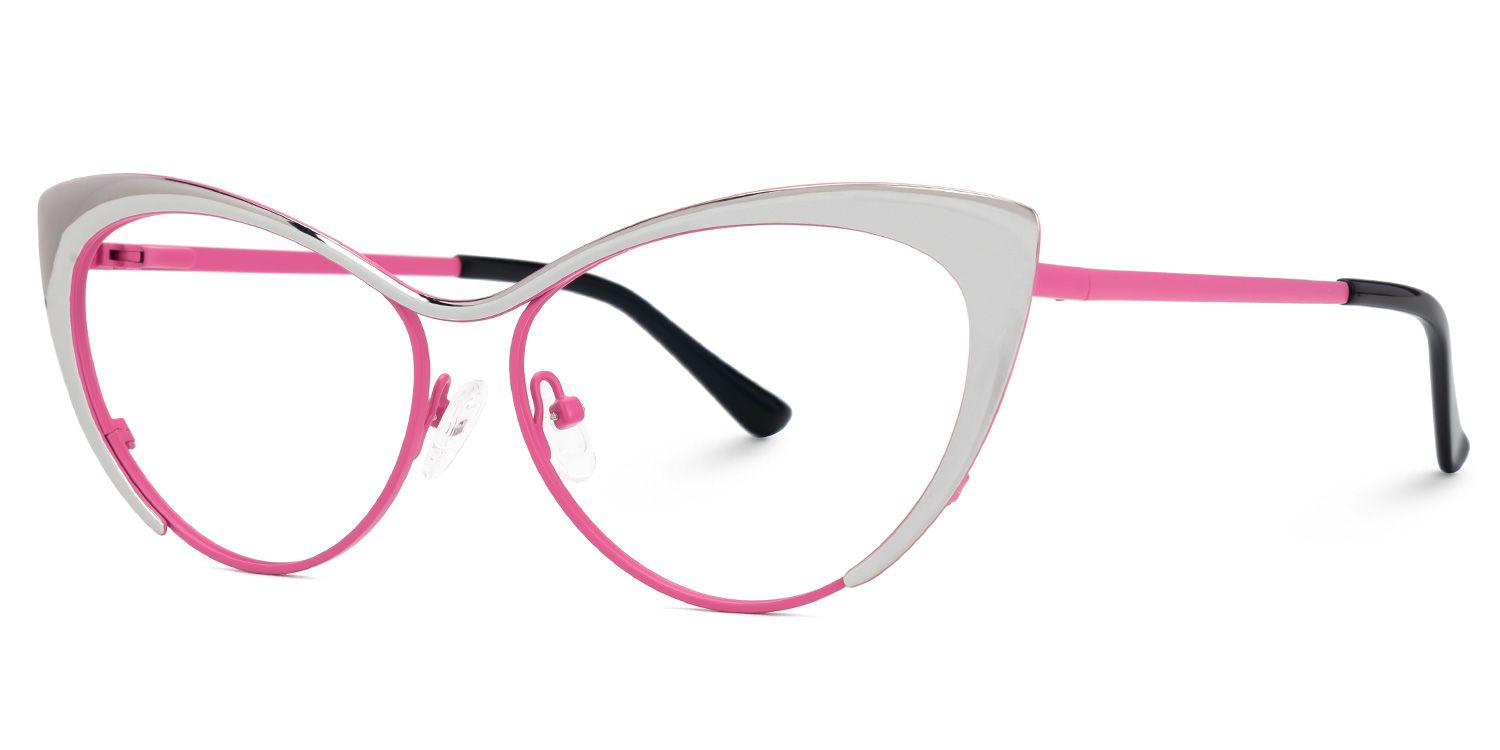 Annabelle - Cat Eye Two-tone Eyeglasses | Vooglam Front View