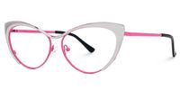 Annabelle - Cat Eye Two-tone Eyeglasses | Vooglam Front View
