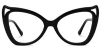 Bahadur - Cat Eye Black Eyeglasses | Vooglam Angle View