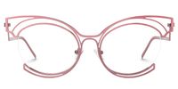 Maggie - Cat Eye Pink Eyeglasses | Vooglam Angle View