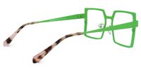 Elowen - Rectangle Green Eyeglasses | Vooglam Side View