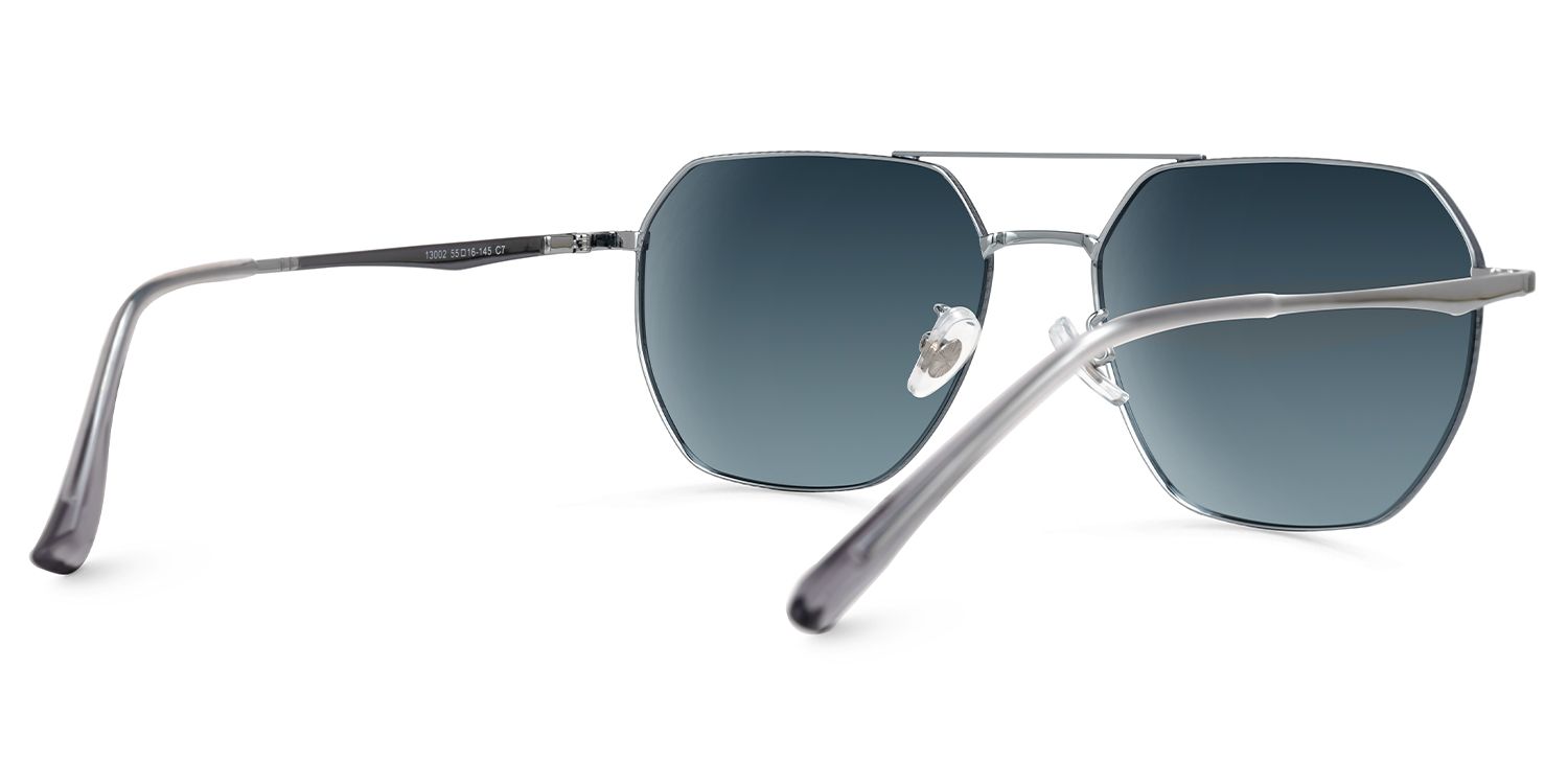 Eiji - Aviator Blue Sunglasses | Vooglam Side View