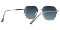 Eiji - Aviator Blue Sunglasses | Vooglam Side View