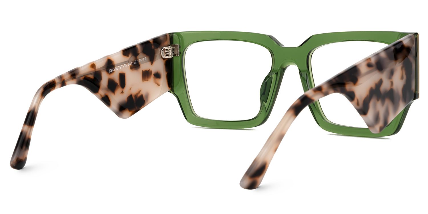 Fantasia - Rectangle Green Eyeglasses product detail 3