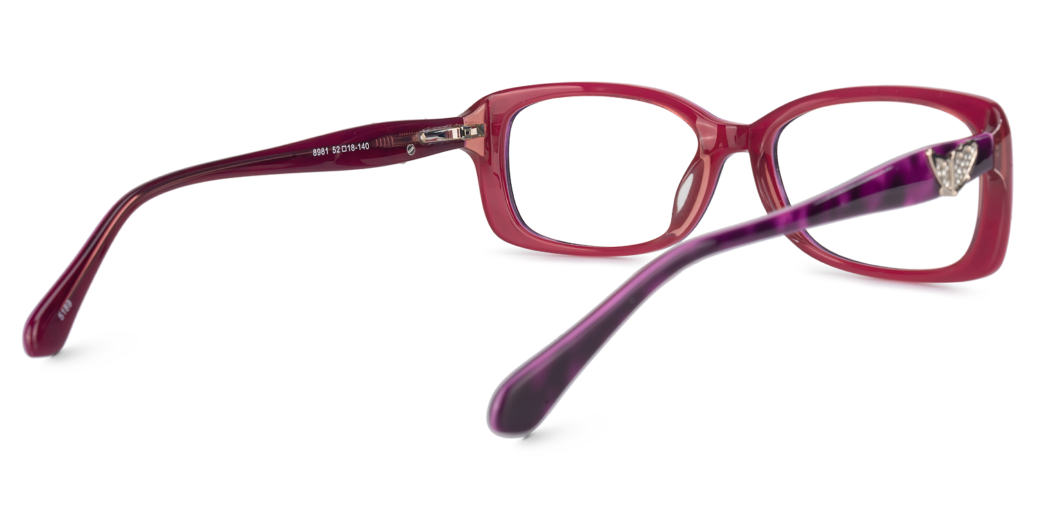 Elida - Rectangle Purple/Tortoise Eyeglasses product detail 3