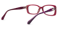 Elida - Rectangle Purple/Tortoise Eyeglasses | Vooglam Side View