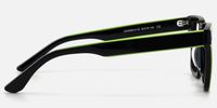 Fractal - Square Black Eyeglasses | Vooglam Side View