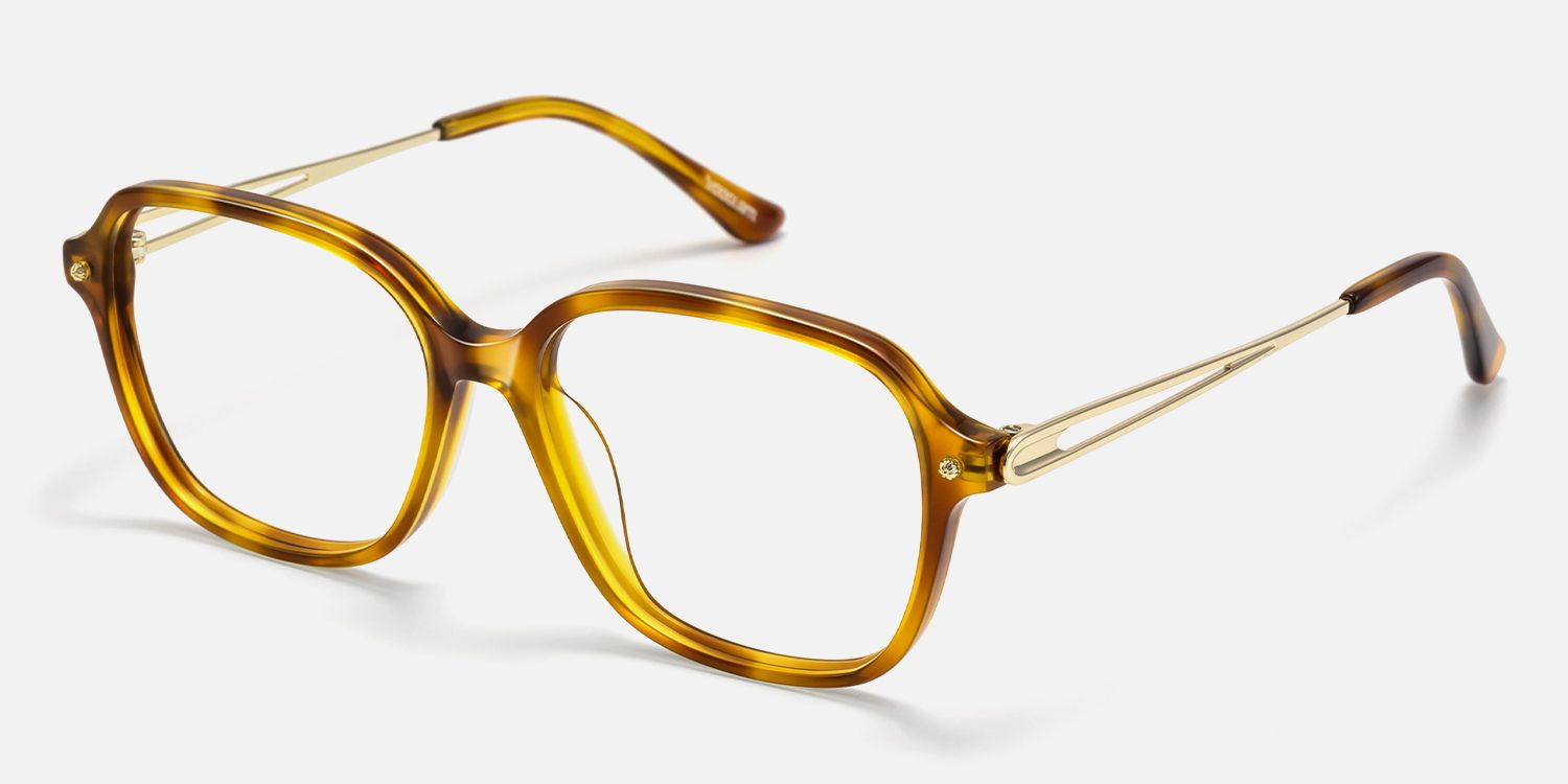 Odyssey - Square Tortoise Eyeglasses | Vooglam Front View