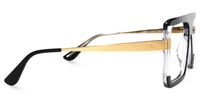 Damiano - Aviator Black/Crystal Two-tone Eyeglasses | Vooglam 