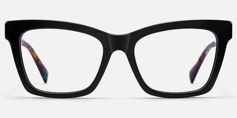 Vibranium - Rectangle Black Eyeglasses