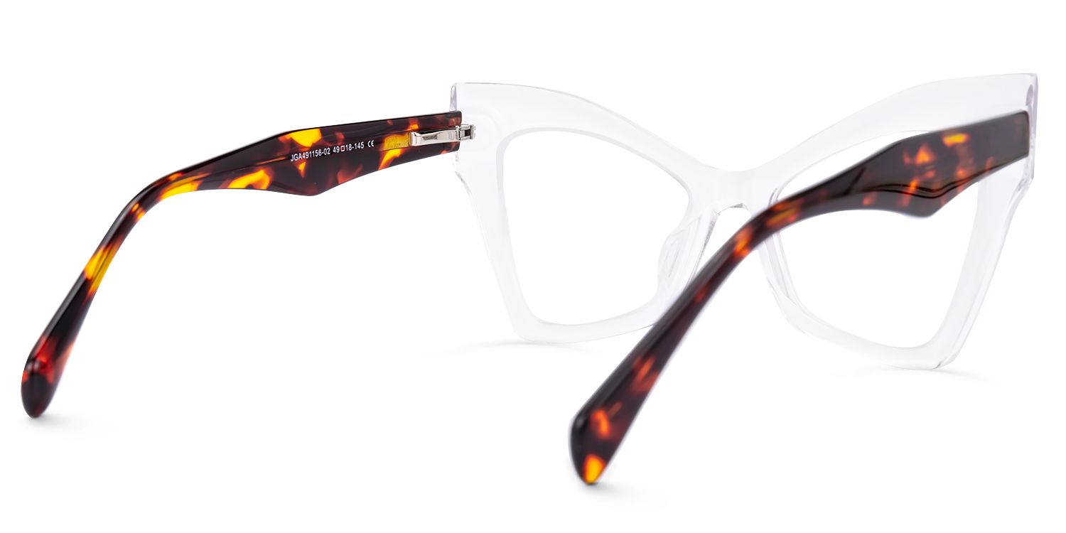 Izehar - Cat Eye Crystal Eyeglasses by Vooglam - Side View