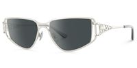 Sakina - Geometric Silver Sunglasses