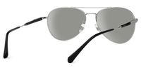 Fahd - Aviator Silver Sunglasses | Vooglam Side View