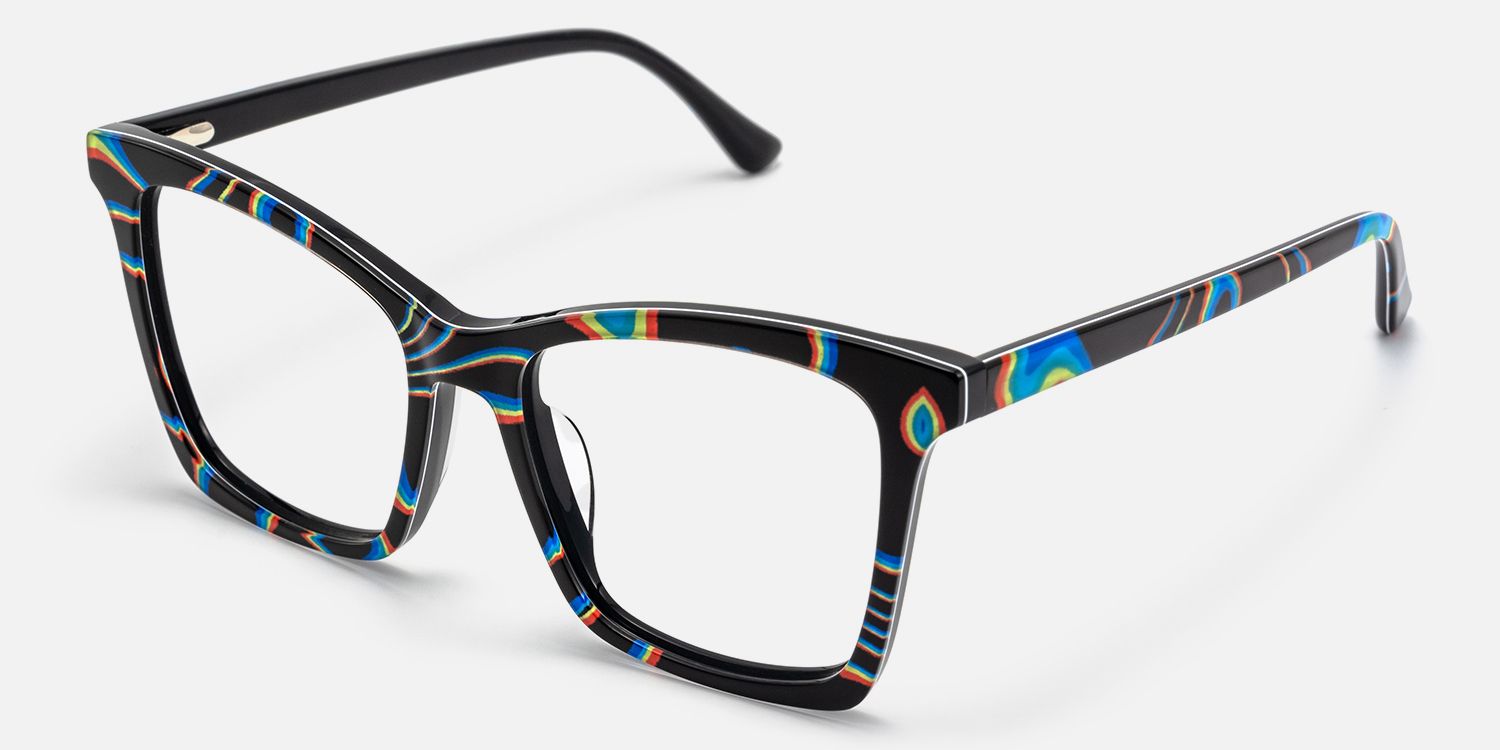 Kiersten - Butterfly Pattern Eyeglasses | Vooglam Front View