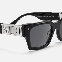 The Programmer - Rectangle Black Sunglasses | Vooglam Design Details