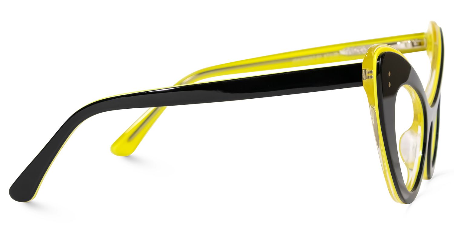 Danesha - Cat Eye Black Eyeglasses | Vooglam 4