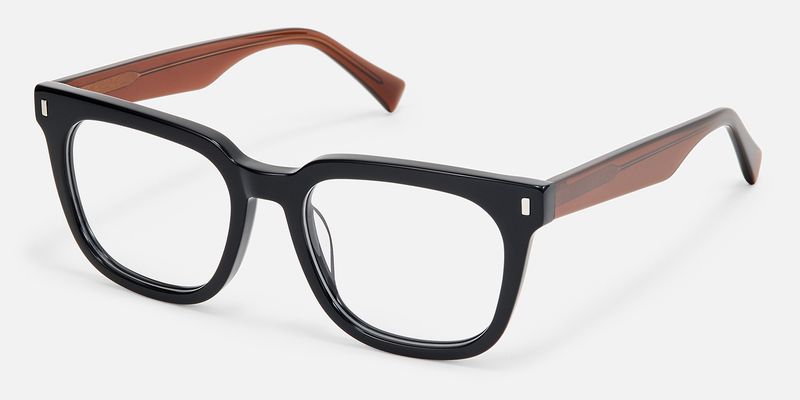 Vinyl - Square Black Eyeglasses