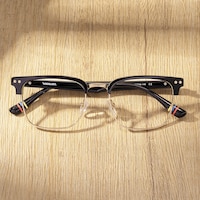 Preppy - Rectangle Black Eyeglasses - 1