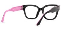Lorette - Square Black Eyeglasses | Vooglam Side View