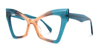 Izehar - Cat Eye Blue/Orange Eyeglasses - 2