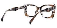 Cheyenne - Rectangle Brown/Pattern Eyeglasses | Vooglam Side View