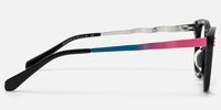 Hype - Square Black Eyeglasses | Vooglam Side View