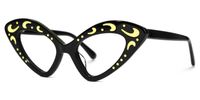 Keyshawn - Cat Eye Black Eyeglasses | Vooglam Front View