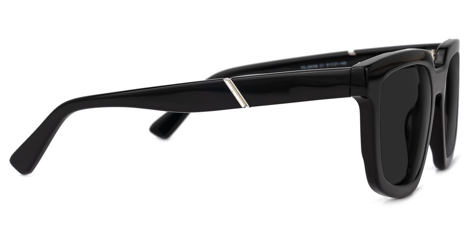 Davu - Geometric Black Sunglasses | Vooglam 4