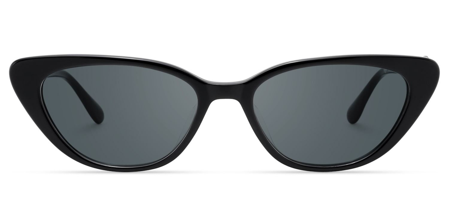 Naoya - Cat Eye Black Sunglasses | Vooglam Angle View