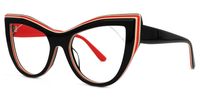 Ekewaka - Cat Eye Black Eyeglasses | Vooglam Front View