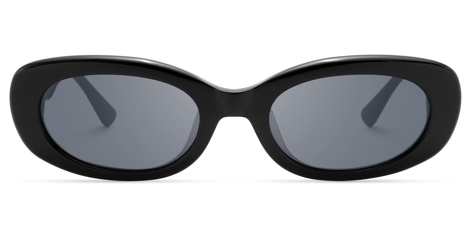 

SHHHH~ - Oval Black Sunglasses