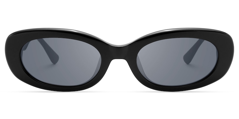 SHHHH~ - Oval Black Sunglasses