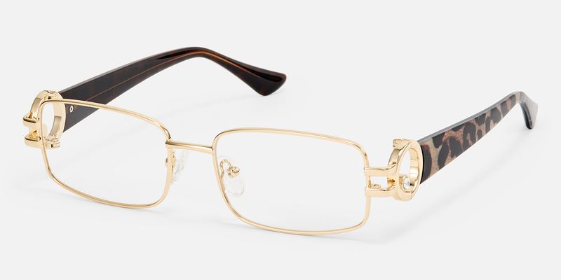 Aurae - Rectangle Gold Eyeglasses