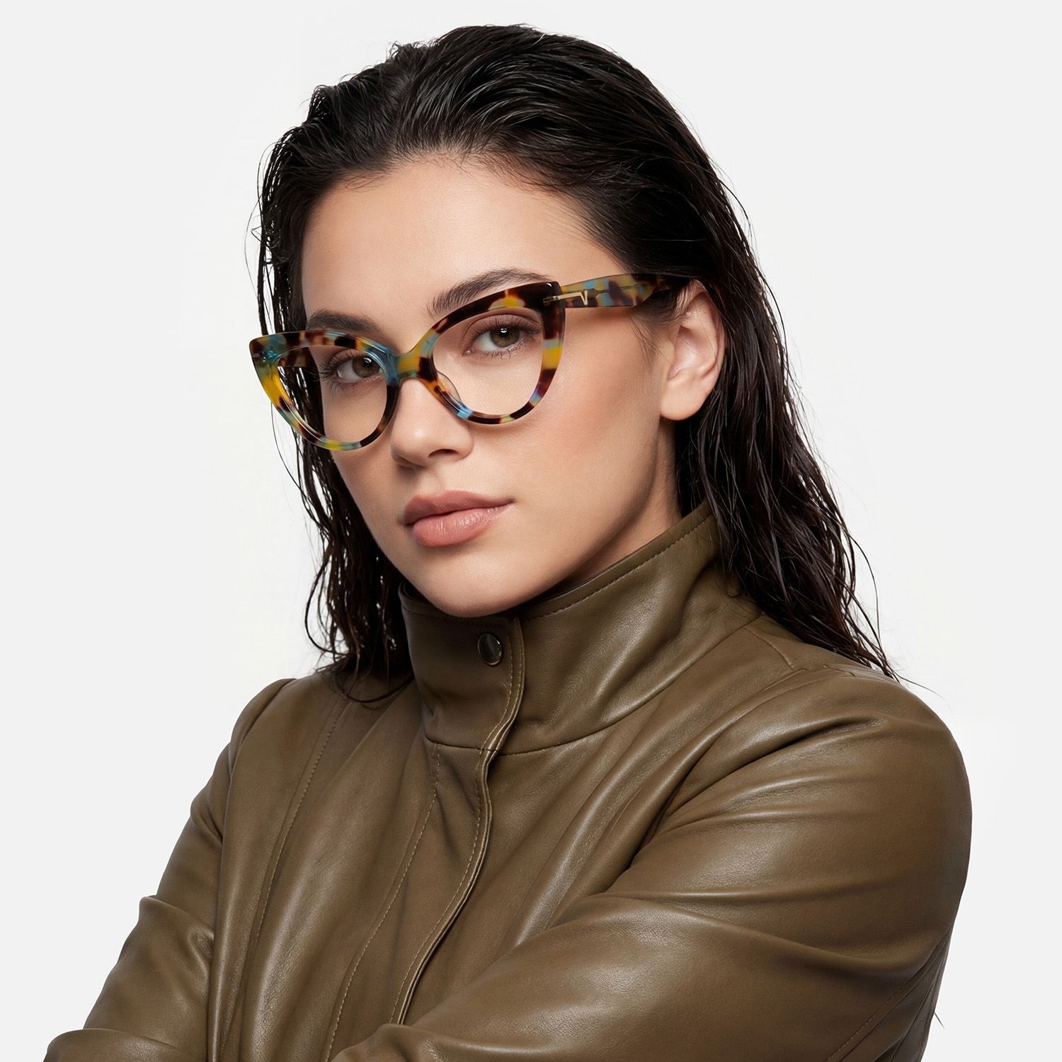 Explore the design story of Veromca - Cat Eye Blue/Tortoise Eyeglasses | Vooglam