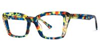 Fiachra - Rectangle Blue/Tortoise Eyeglasses | Vooglam Front View