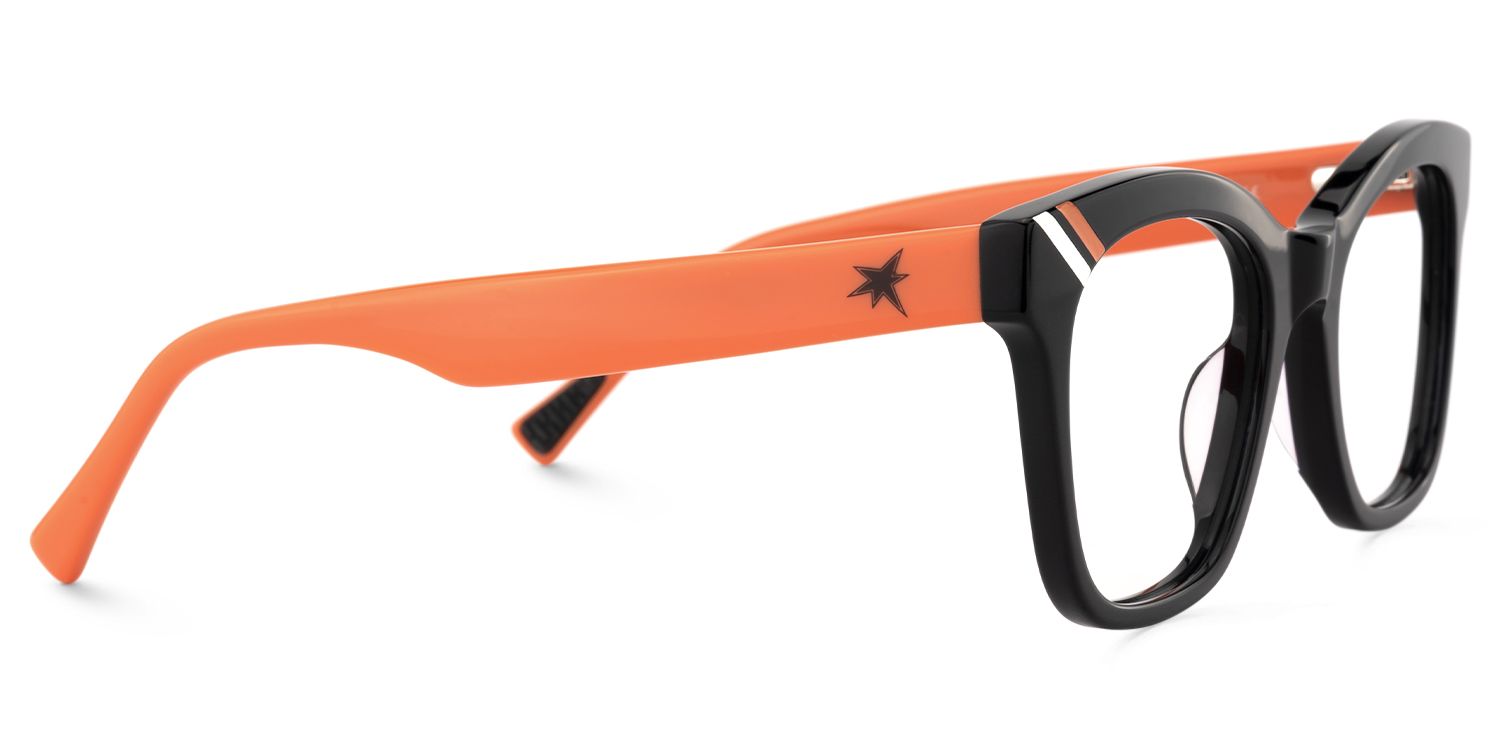 Vera - Square Black Eyeglasses | Vooglam 4