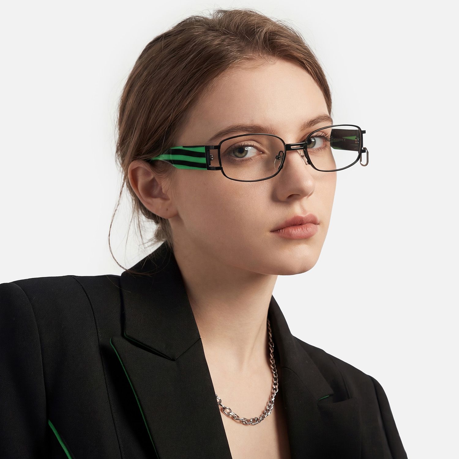 Explore the design story of Gagenia - Rectangle Black Eyeglasses | Vooglam