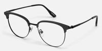 Grace - Round Black Eyeglasses | Vooglam Front View