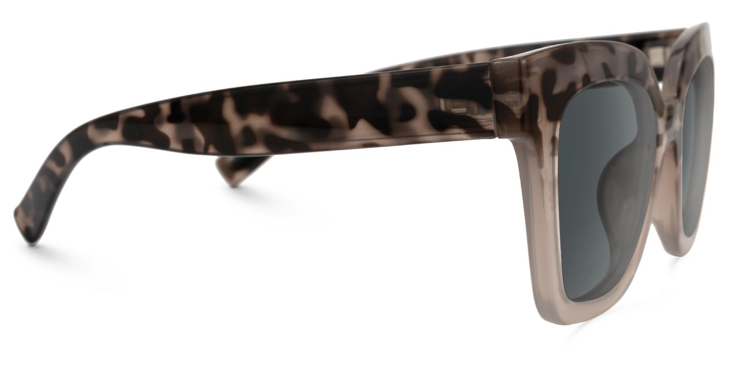 Naila - Stylish Square Tortoise Gray Sunglasses product detail 4