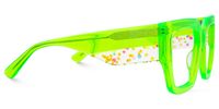 Nina - Square Green Eyeglasses | Vooglam