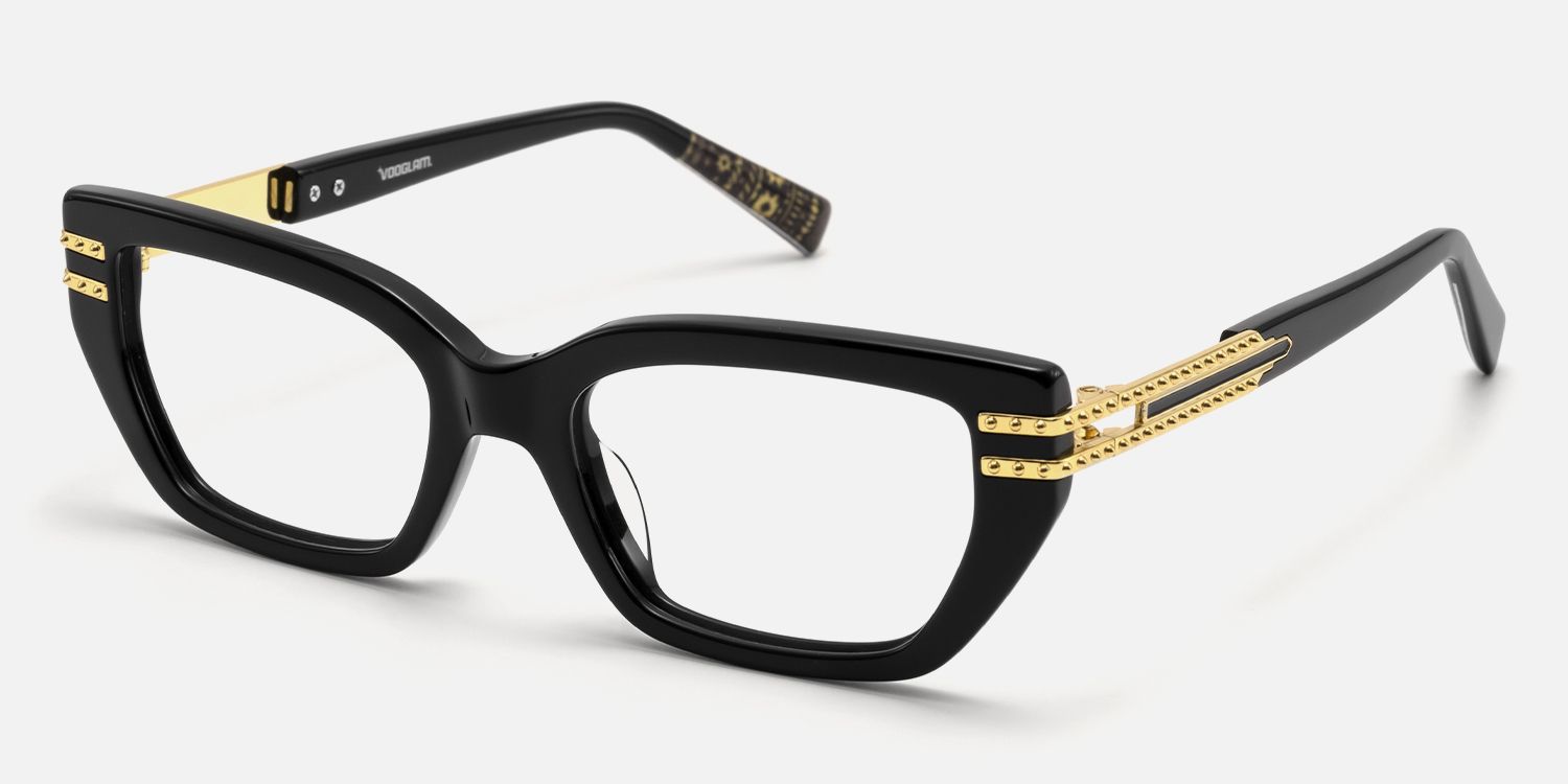 Nomad - Cat eye Black Eyeglasses | Vooglam Front View